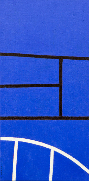 Azul mediterráneo - Óleo sobre tela (120 x 60cm)