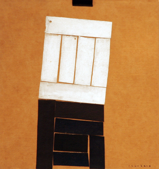 De la serie: Restos de mar - Collage, papel y acrílico (50 x 60 cm)