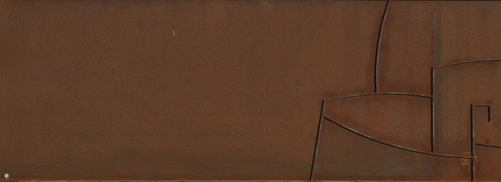 Puerta, Casa Vehí-Cadaqués - Hierro corten (120 x 600 cm)