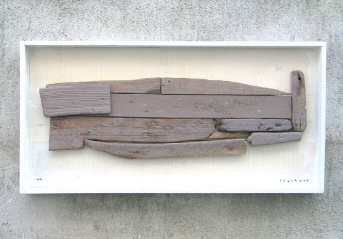Laúd gris - Madera policromada (50 x 90 x 007 cm)