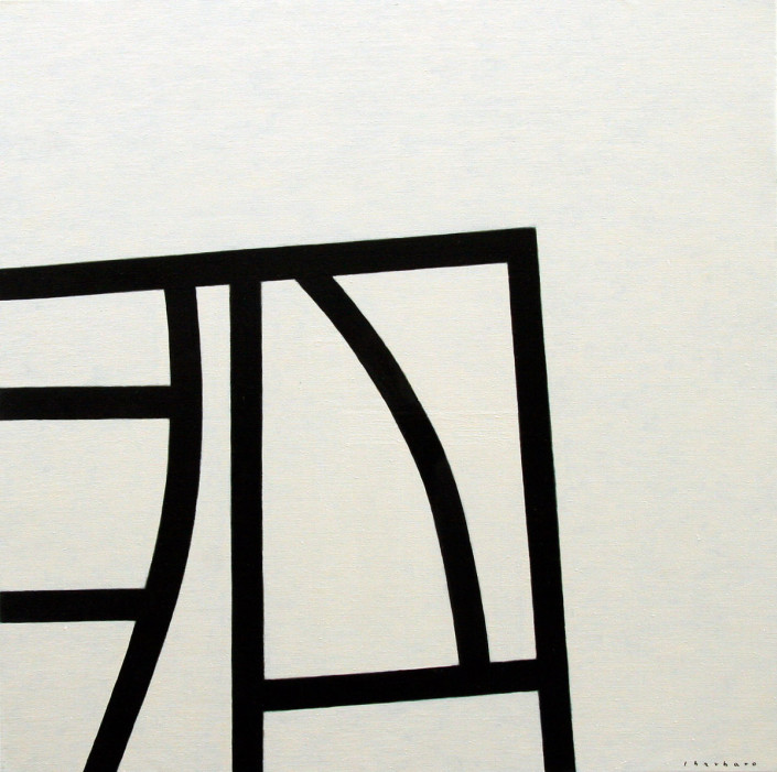 Estructura saliente - Óleo sobre tela (116 x 116 cm)