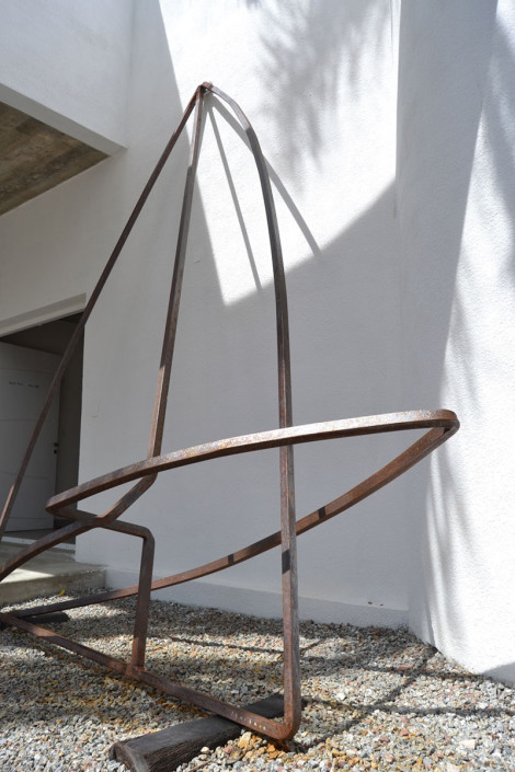 Velero I - Escultura, hierro forjado y soldado (4 m de alto)