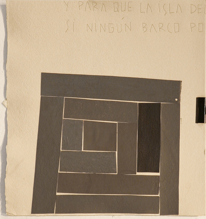 La sentina - Collage de papel artesanal y pintura acrílica (60 x 60 cm)