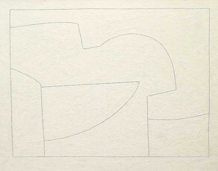 Estructura en blanco Cadaqués – Óleo sobre tela (116 x 140 cm)